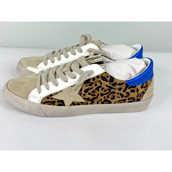 Shu Shop Women Leopard Star Sneaker Star Low Top NWT - Picture 4 of 7